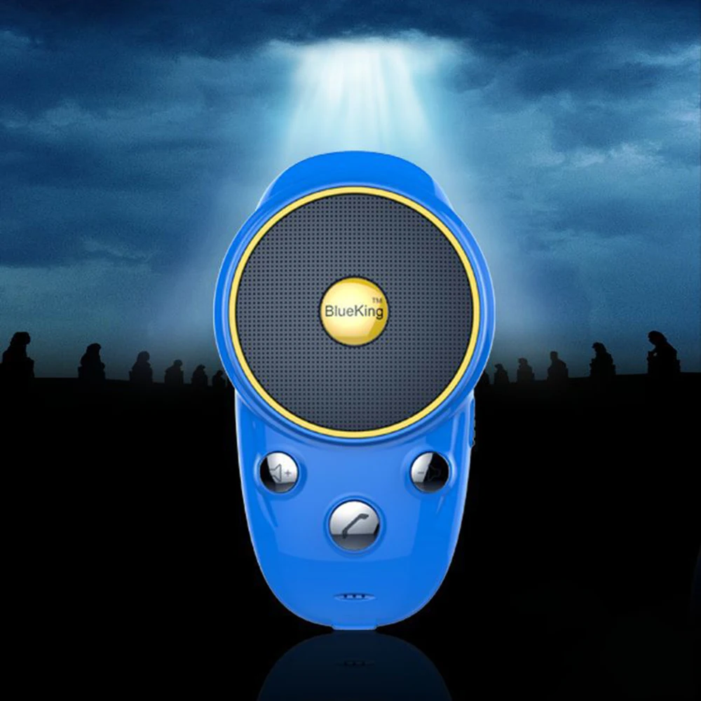 Синий Громкая связь Bluetooth автомобильный комплект Солнцезащитный козырек динамик авто беспроводной динамик телефон автомобильный комплект для телефона Hands Free 5 - Название цвета: Синий