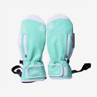wic professional snowboarding ski pure goat leather gloves kevlar fabrics waterproof winter warm snow mittens
