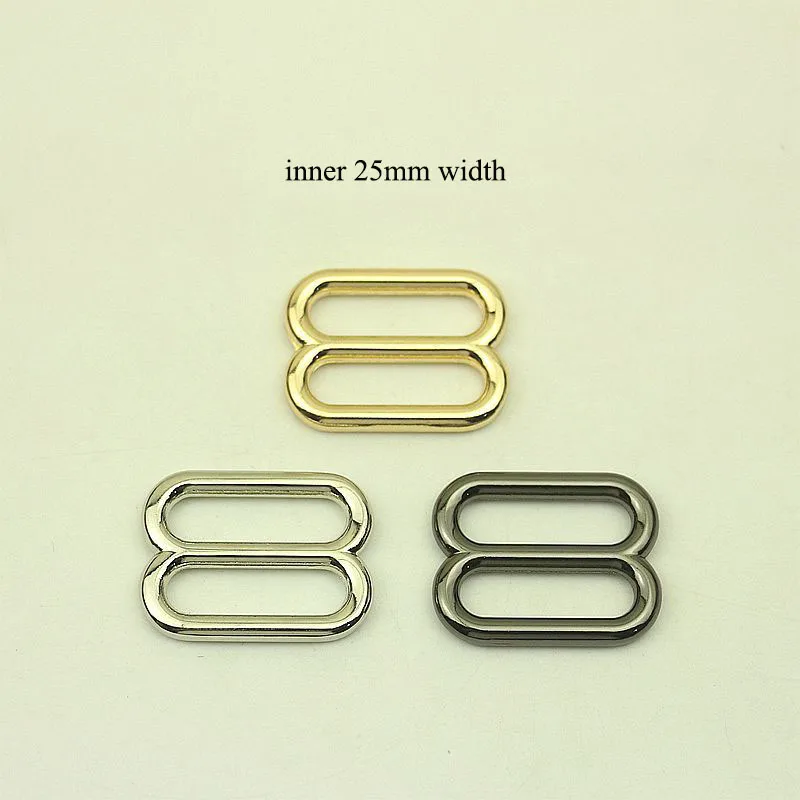 50pcs 20/25/32/38mm Metal Belt Buckles O D Ring Tri-Glide Bra Webbing Adjust Slider Buckle Bag Strap Garment Sewing Accessories