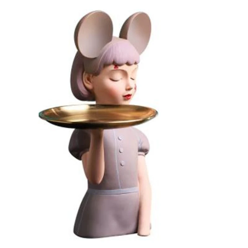 

Circus Girl Statue Storage Tray Nordic Style Living Room Bedroom Desktop Decoration Porch Decoration Home Decor