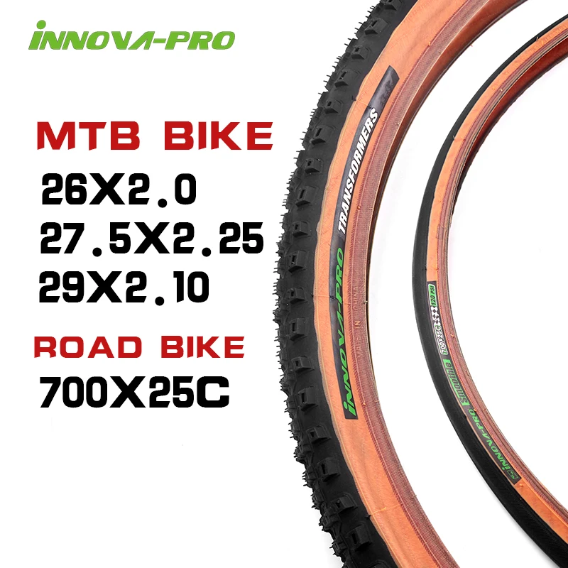 INNOVA Mountain Bicycle Tires 26 27.5 29 x 2.1/2.25 inch Anti Puncture Tyre Ultralight Road Bike Tire 700*25C Cycling Tyres