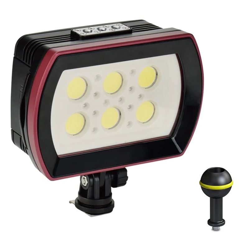 

6000Lm IPX8 40M Waterproof LED Camera Phone Fill Light Flash Underwater Diving Photography Lighting Accessory SL- 22