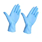 Перчатки синие латексные одноразовые для кухни, 10 шт., рабочие перчатки из нитрила для механика, для дома, резиновые перчатки для еды # 3G