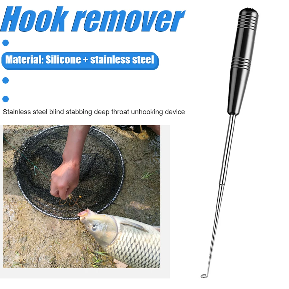 

Stainless Steel Fishing Hook Extractor Fish Hook Quick Removal Device Tool Portable Fish Hooks Detacher Remover Accessories 2pcs
