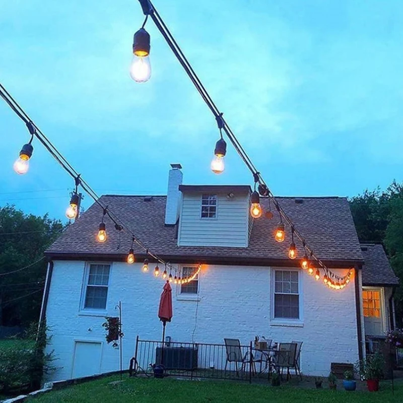 

Solar String Lights,Outdoor String Light Heavy Duty,Vantage Bulbs,Create Ambiance for Yard Party Decoration