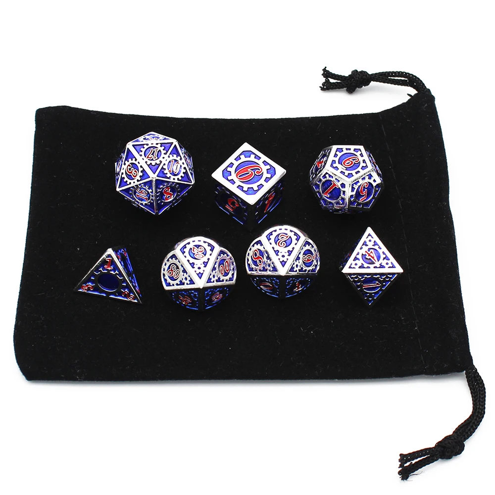 2020 новые Dnd металлические игральные кости RPG MTG для настольных RPGs игр D20 D12 D10 D8 D6 D4