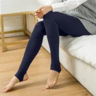 Зимние женские леггинсы, бархатные теплые брюки, модные однотонные леггинсы, цельнокроеные брюки, удобные теплые эластичные леггинсы # P3