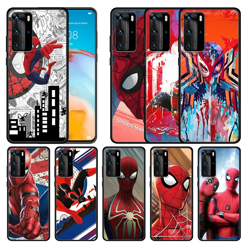 

Marvel Avengers Spider-Man for Huawei P Smart Z S Plus 2020 2019 P40 P30 P20 Pro Lite E Plus 5G Lite Black Phone Case