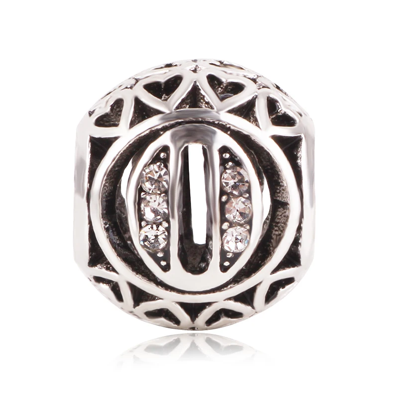 

2021 New Number Zodiac Constellation Women Necklace Gift Bead Fit Original Pandora Charms Bracelet Girl Fashion Jewelry