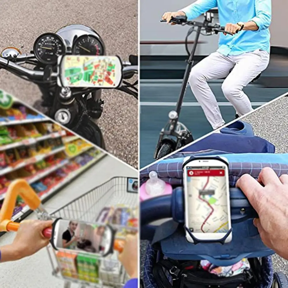 

Silicone Bicycle Bracket 360 Degree Rotating Bicycle Mobile Phone Holder Navigation Holder Motorcycle Phone Holder