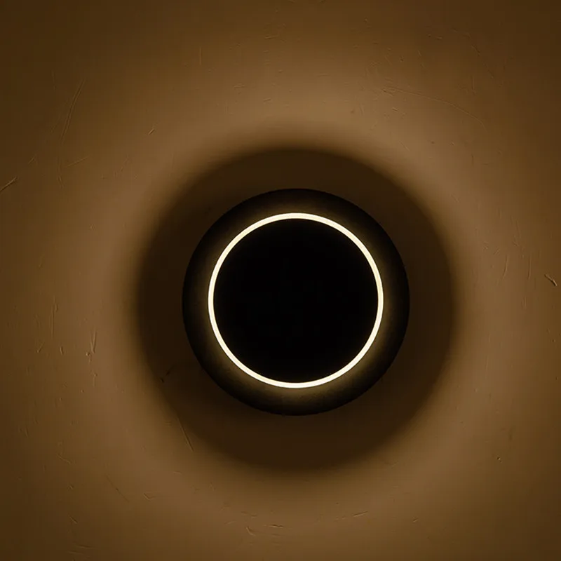 Светильник СИД настенный черно-белый в простом стиле бра для спальни ванной