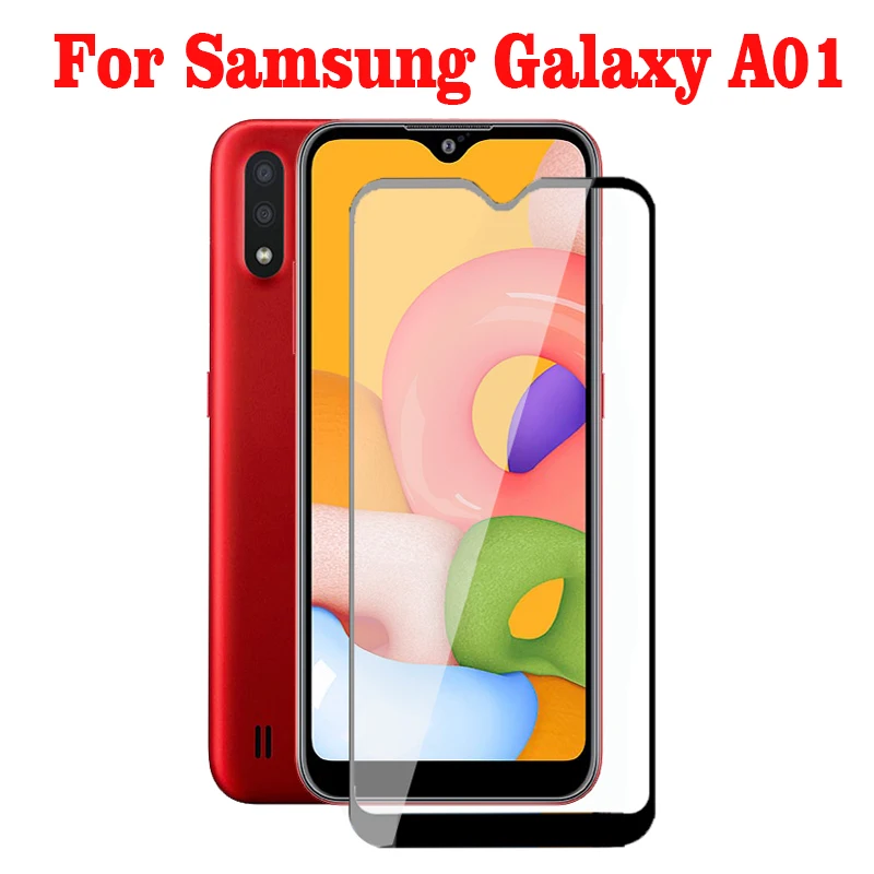 Закаленное 3D стекло с полным наклеиванием для Samsung Galaxy A01 полноэкранная защитная
