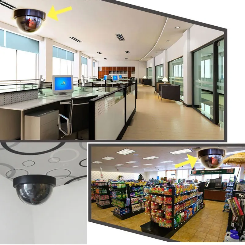 Имитация камеры безопасности поддельная купольная камера со вспышкой и