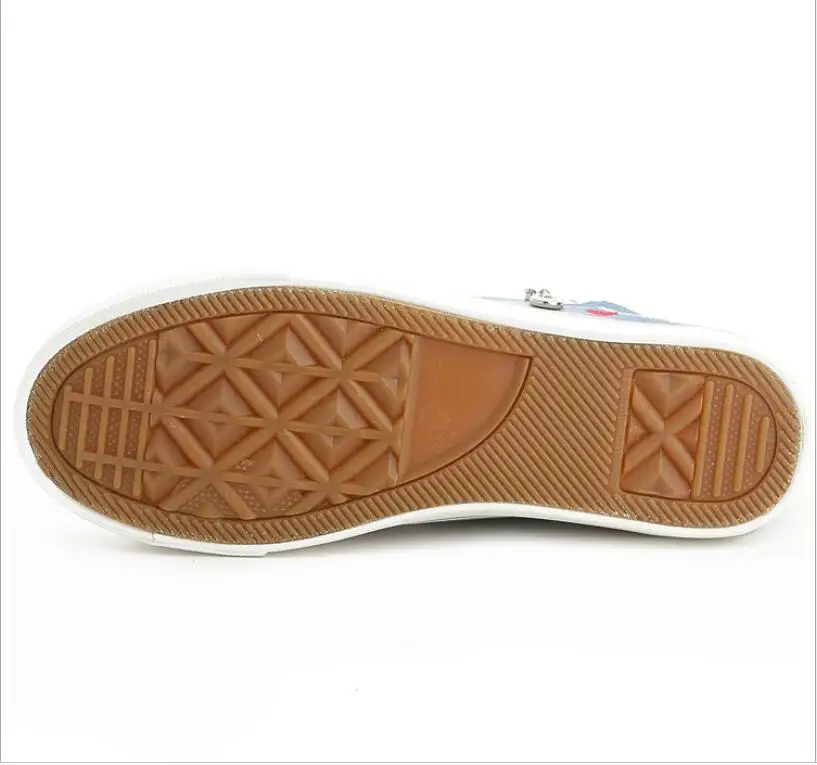 

New women canvas shoes flat bottom women's casual wild zipper Breathable woman shoes platform sneakers zapatos de mujer