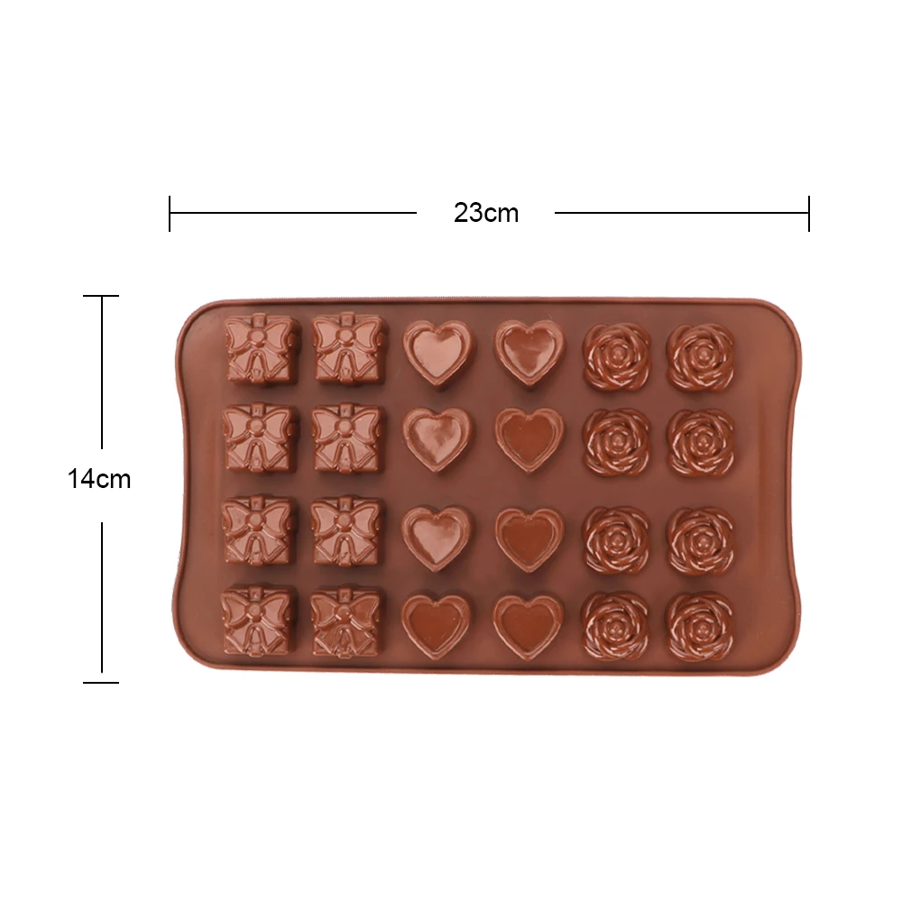 

Rose Loving Heart Shapes 3D Food Mold Jelly and Candy Mold Silicone Chocolate Mold Non-Stick Silicone Cake Mold