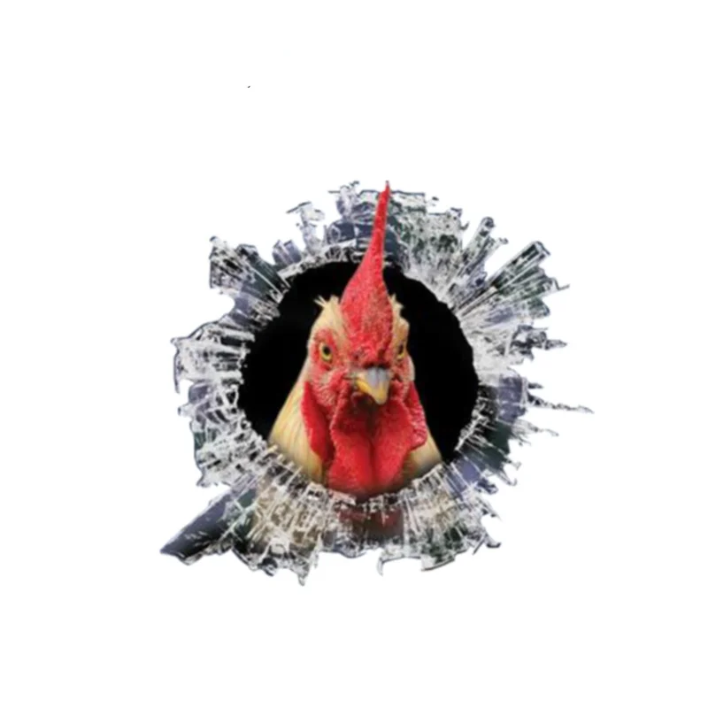 

13 см x 12,2 см 3D петух Автомобильная наклейка стеклянная Шлаковая наклейка светоотражающие наклейки водонепроницаемый автомобильный Стайлин...