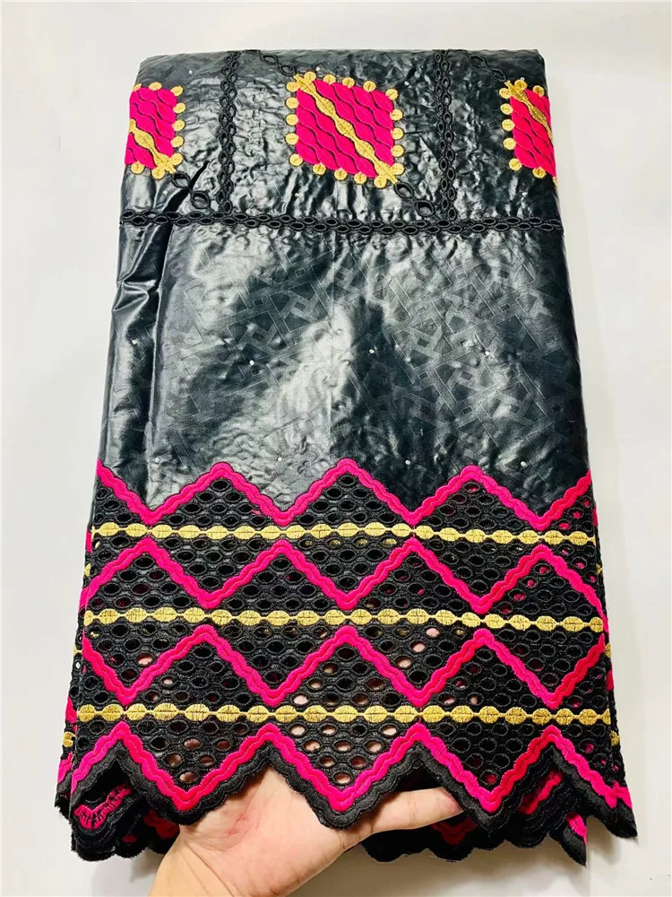 Африканская сухая кружевная ткань белая базин богатая кружева с камнями 2019