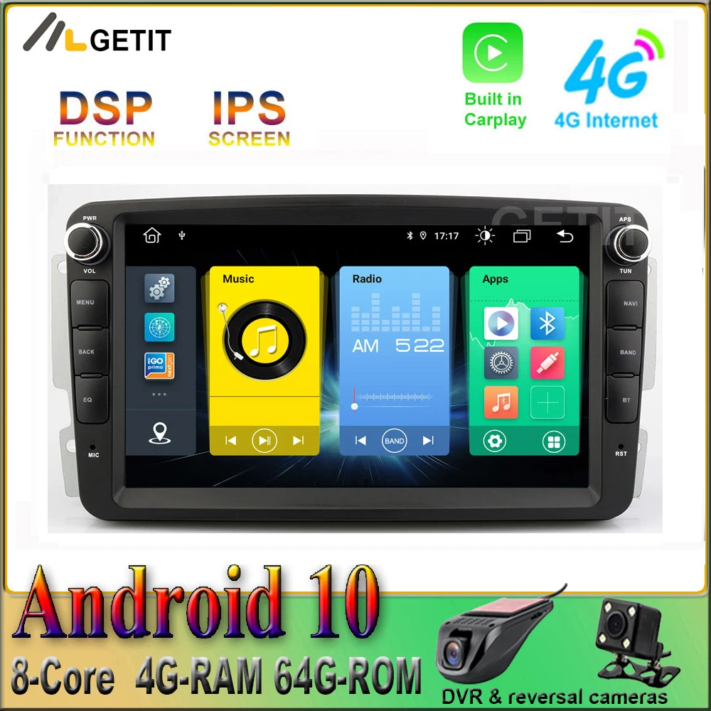 8 &quotDSP Android 10 Автомобильный мультимедийный стерео радио GPS для