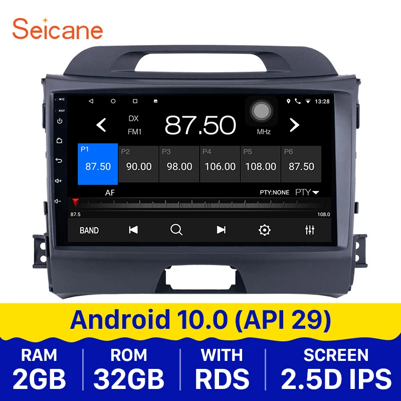 Seicane 9 &quotAndroid 10 0 4 х ядерный автомобиль радио GPS 2Din Автомобильный мультимедийный