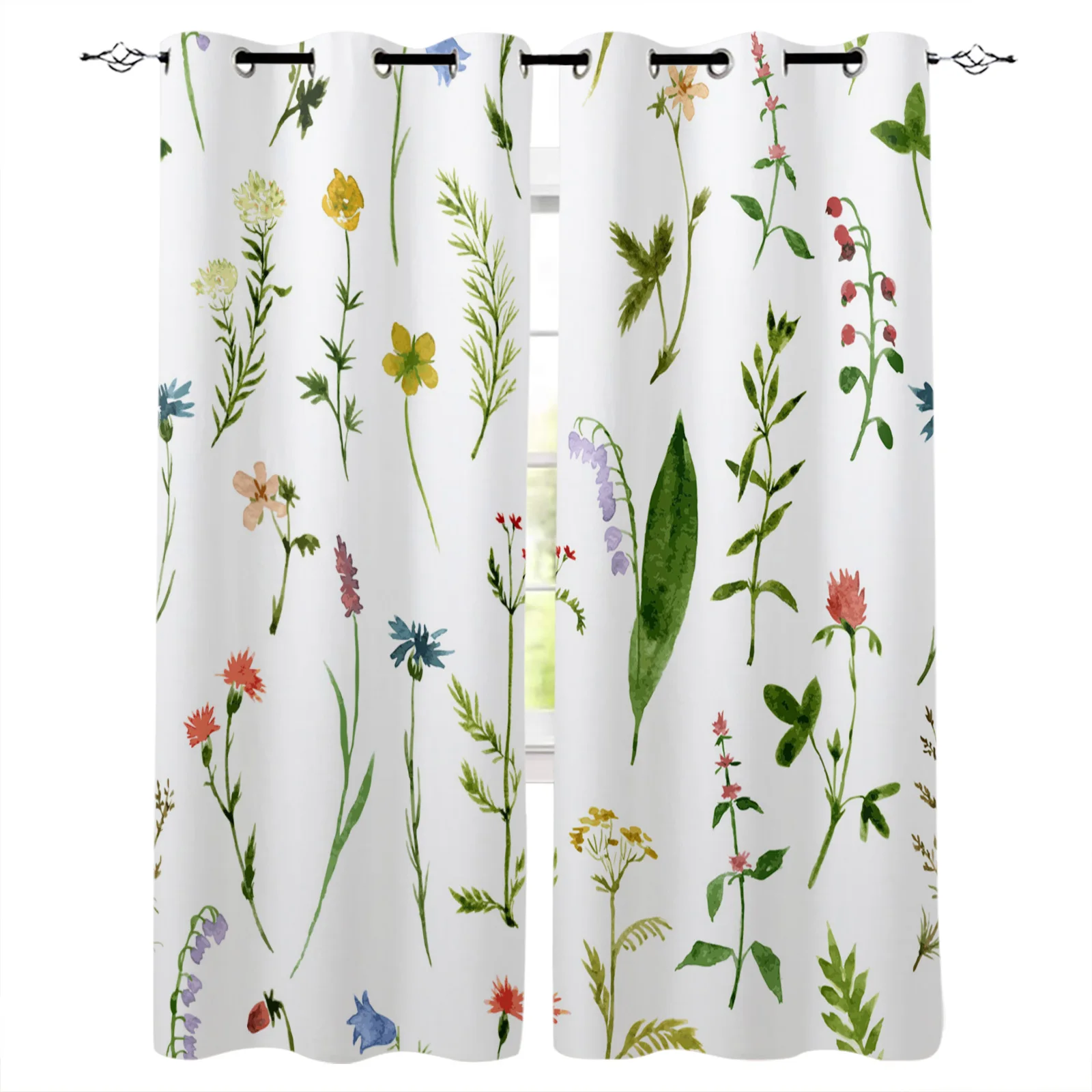 Занавеска с растениями цветами и листьями занавеска для гостиной спальни кухни