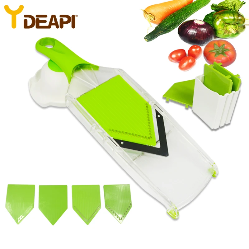 

YDEAPI Mandoline Slicer Manual Vegetable Cutter with 4 Blade Potato Carrot Grater for Vegetable Onion Slicer Kitchen Accessories
