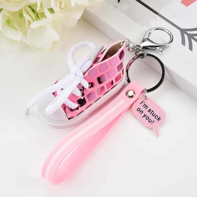 

NEW Silicone Sport Shoes Keychain Bag Charm Woman Men Kids Key Ring Gifts Jewelry Holder Llaveros Chaveiros EH371