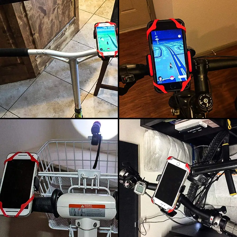 anti slip security rubber band replacement silicone strap for cell phone mount holder on bikebicyclemotorcyclehandlebar free global shipping