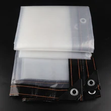 투명 PE 필름 방수 타포린, 0.1mm, 발코니, 식물 보온, 정원 가구, 퍼걸라 레인 커버, 캐노피 차양