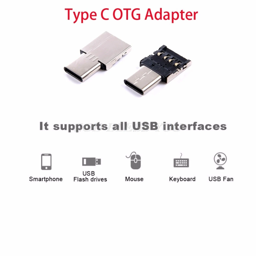 

Type C To USB Connector OTG Adapter for USB Flash Drive USB Card Reader USB Cable S8 Note 8 G6 Android Phone Drop Shipping