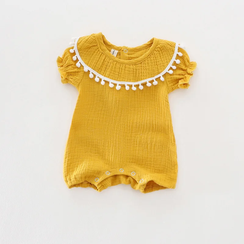 Милый комбинезон для новорожденных девочек Лето 2017 цельнокроеный костюм