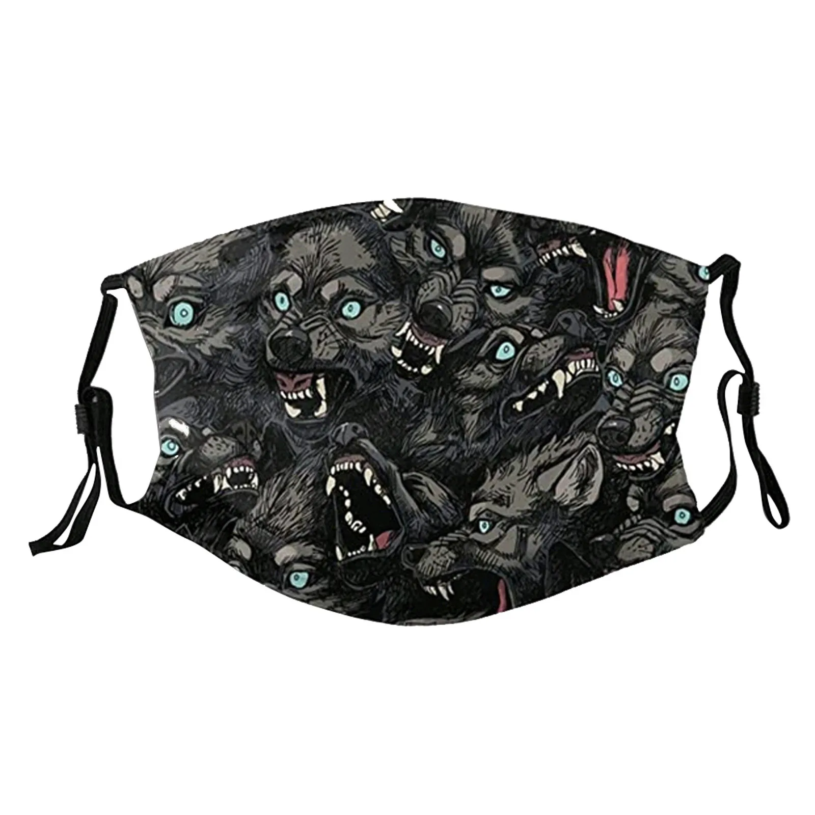 Колпачки для рта с принтом кота и волка женщин моющаяся Тканевая маска