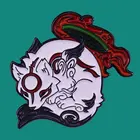 Эмалированная брошь на булавке в виде милой лисы для коллекционирования игр, значки на лацканах из сплава, мужская и женская модная бижутерия, подарки, украшение для рюкзака, воротника, шляпы