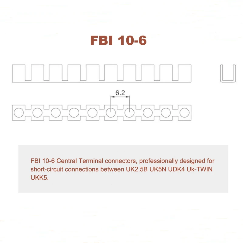 10 шт. FBI10 6 центральный разъем защита от короткого замыкания Соединительная