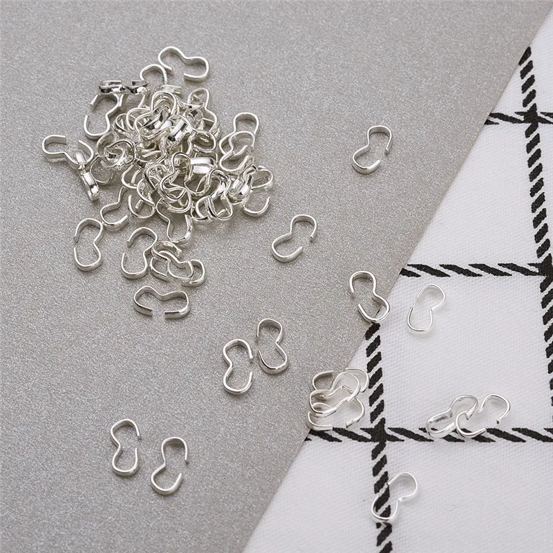 100 шт. железная застежка 3 слова цепь соединитель подвески для самостоятельного