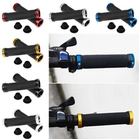 2pcs rubber bike handlebar grips non slip double lock bicycle grip mountain road cycling handlebars covers riding accessories