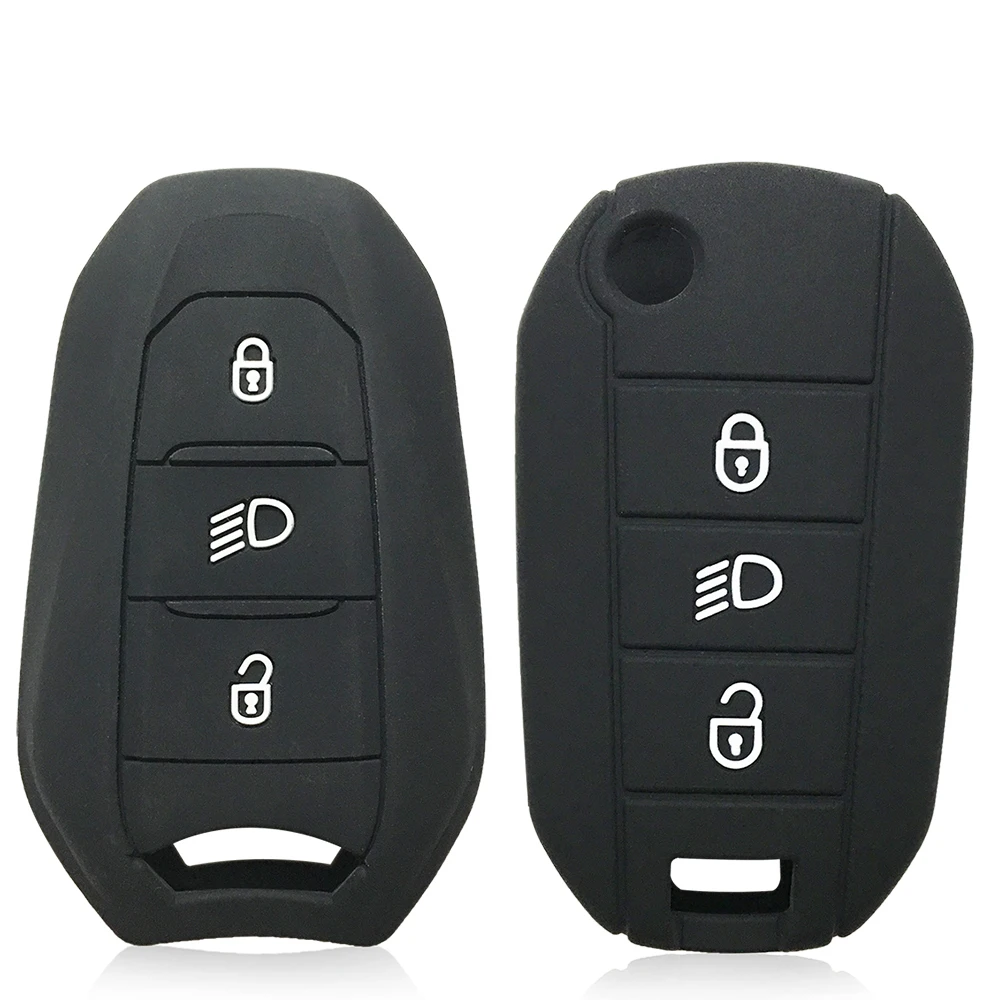 Чехол для ключей Peugeot 5008 207 208 3008 307 308 508 407 силиконовый брелок Citroen C2 C5 X7 Berlingo C3