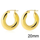 Серьги в стиле панк из нержавеющей стали 5 мм Серьги-Ги кольцо мужские серьги из нержавеющей стали круглые полые серьги-обручи