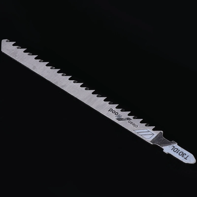 

5 Pcs T301DL HCS T-Shank Jig Saw Blades Set 132mm 5\" 6 TPI Clean For Wood B95A