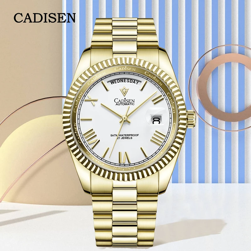 Часы наручные CADISEN Мужские механические модные автоматические
