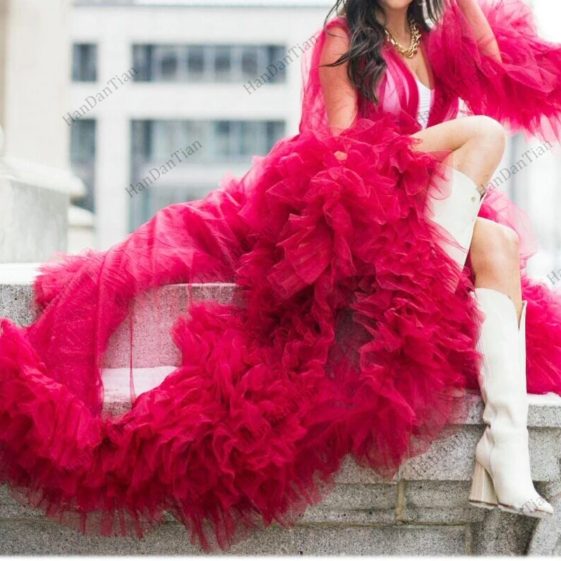 Женский прозрачный халат с длинным рукавом S-XL цвет в ассортименте