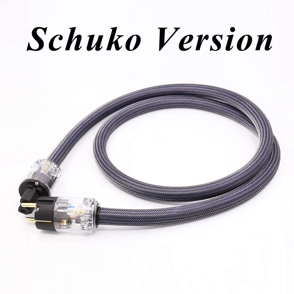 

US/EU Power Cord OFC Pure Copper Power Cable Hi-End Copper AC Power Cable Hifi Audio Wth P-029/P-029E Power Plug Connector