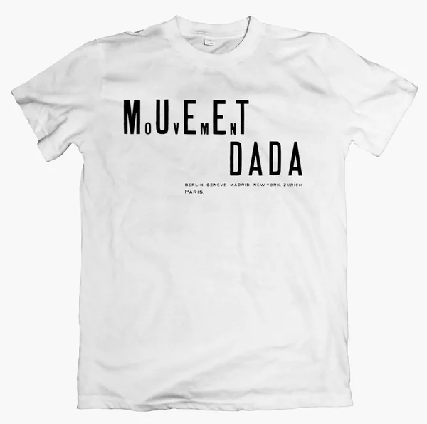 

DADA "MOUVEMENT" T-shirt, Modern Art, Avant-Garde, Tristan Tzara, Marcel Duchamp