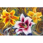 AB сверла 5D алмазная живопись полностью круглая сделай сам Вышивка крестом узор Стразы наборы для вышивки Искусство Настенная Наклейка ослепительный цветок