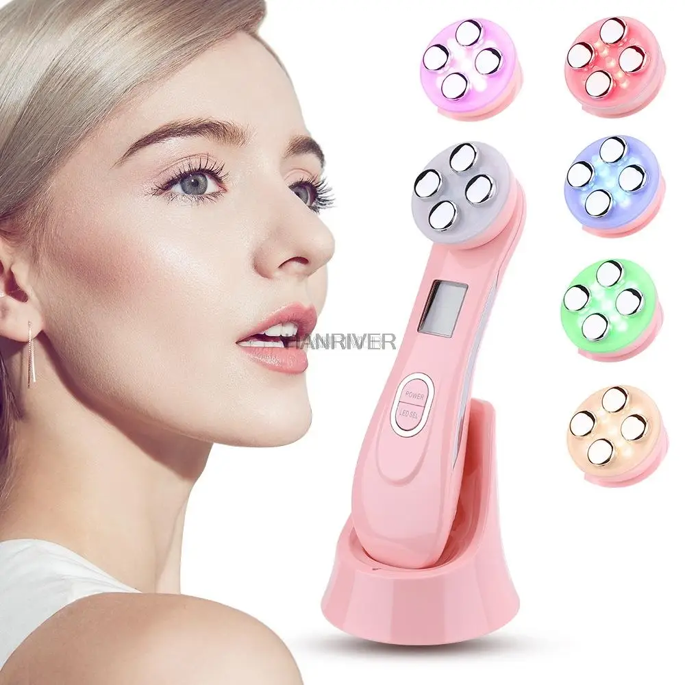 

Face Skin EMS Mesotherapy Electroporation RF Radio Frequency Facial LED Photon Skin Care Device Face Lifting Tighten Beauty Tool