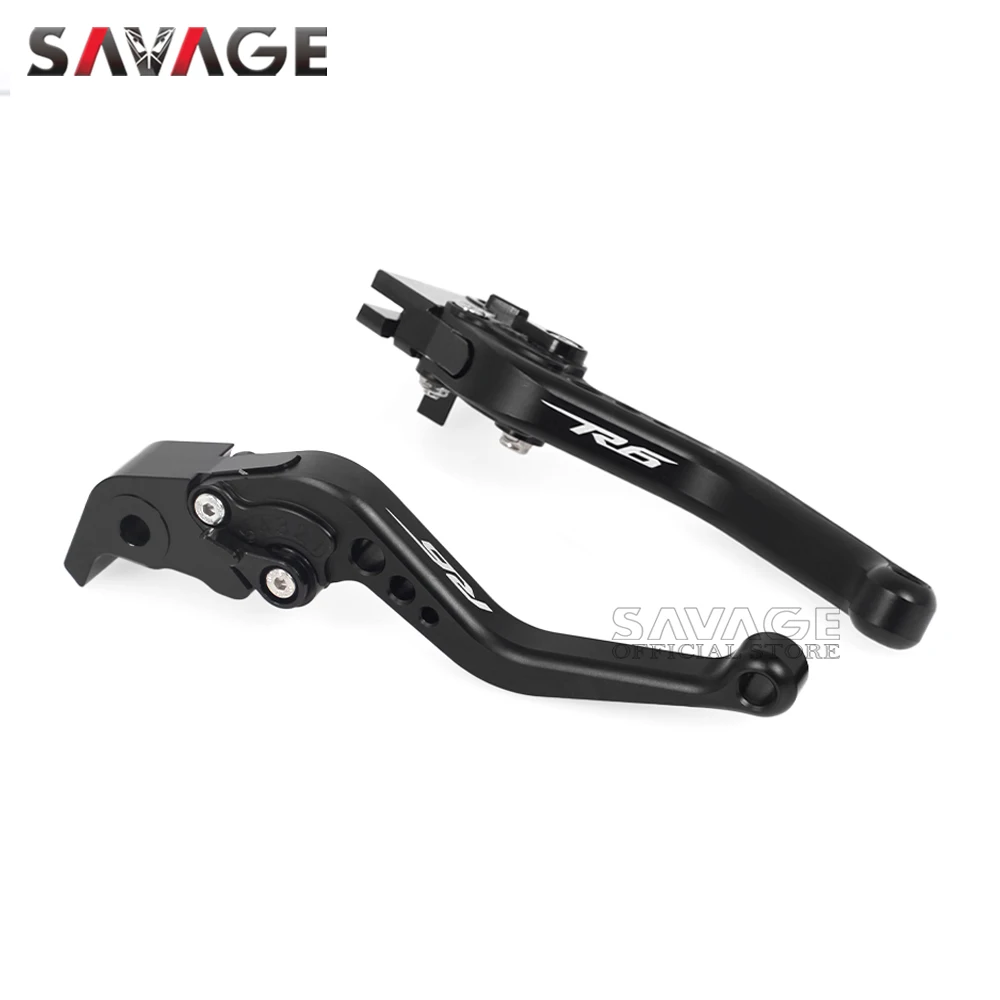 R6 Logo Short Clutch Brake Levers For YAMAHA YZF 1999-2021 YZFR6 2004 2006 2020 Motorcycle Accessories Adjustable CNC Handles | Автомобили