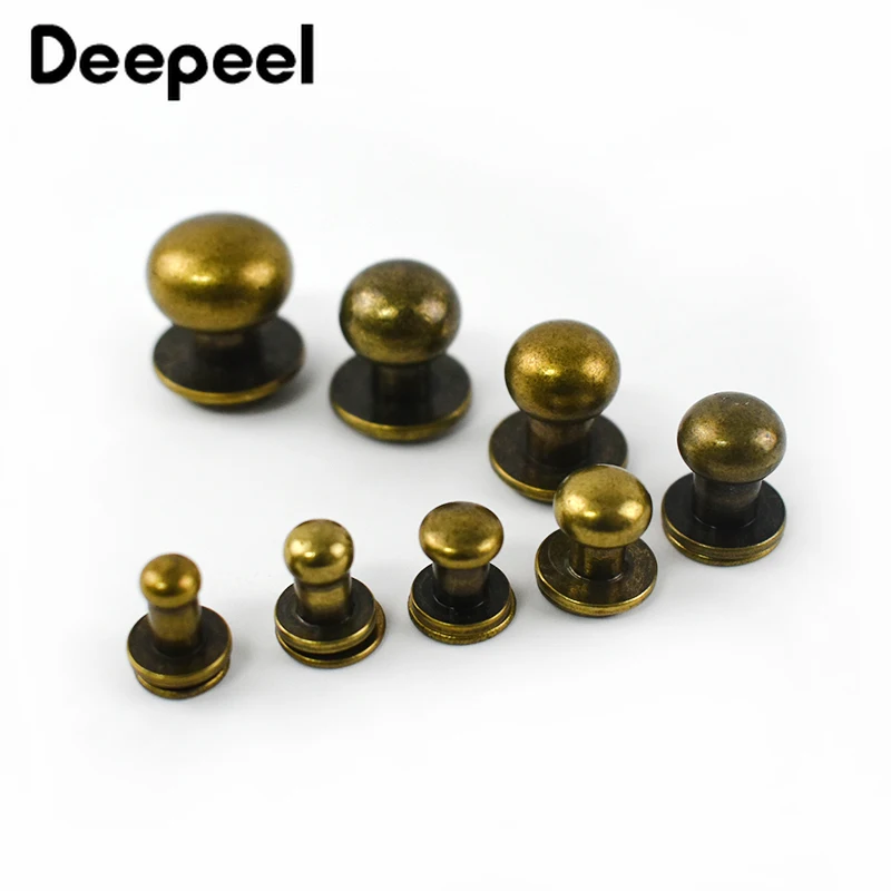 

Круглая металлическая заклепка Deepeel, 20 шт., 4-12 мм, застежка для сумок, кошельков, ремней, крепления для рукоделия