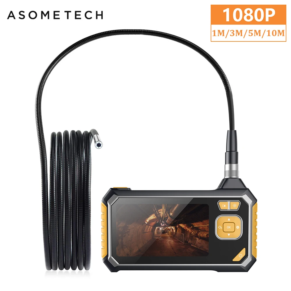 

1080P HD Car Endoscope Camera With 4.3 Inch LCD Screen Hard Cable Handheld Inspection Camera Flexible Snake Endoscope Borescope