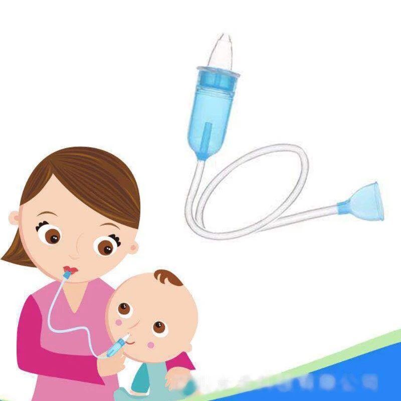 

Nasal Aspirator Soft Tip Safe Sucker Newborn Baby Vacuum Suction Sick Toddlers Practical Infant Absorption Nose Cleaner Snot