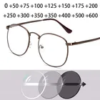 Фотохромные Готовые Очки для чтения с металлической оправой и диоптриями для дальнозоркости SPH 0 + 0,5 + 1 + 1,5 + 2 + 2,5 + 3 + 3,5 + 4 + 4,5 + 5 + 6