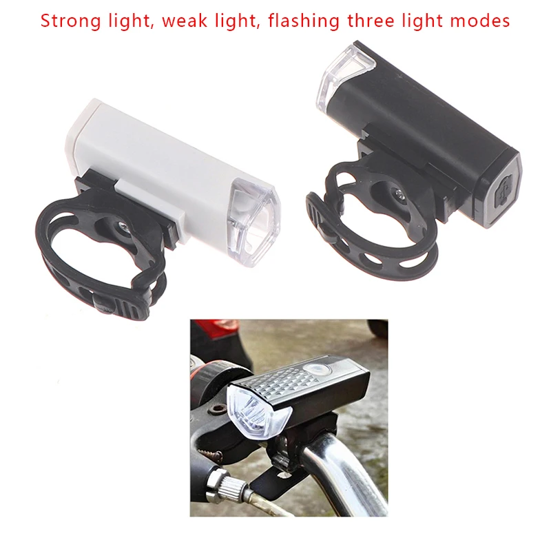 

1 Set Waterproof USB Rechargeable Front LED Bike Lights Cycling Lamp Accessories
